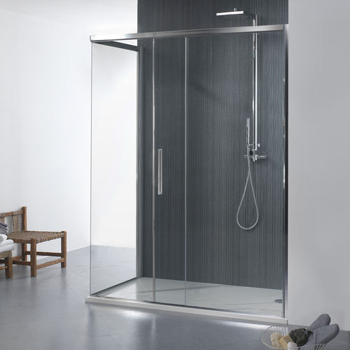 Box doccia in vetro - MORE LIVE A1K+FS0 - Megius SpA - in alluminio / con porta scorrevole / d'angolo