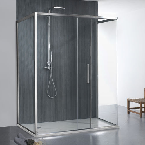 Box doccia in vetro - MORE LIVE A1K+FS0+D10 - Megius SpA - in alluminio / con porta scorrevole / rettangolare