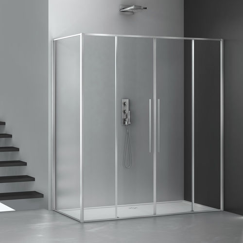 Box doccia in vetro - ZEN P2S+F00 - Megius SpA - in alluminio / in acciaio inossidabile / con porta scorrevole
