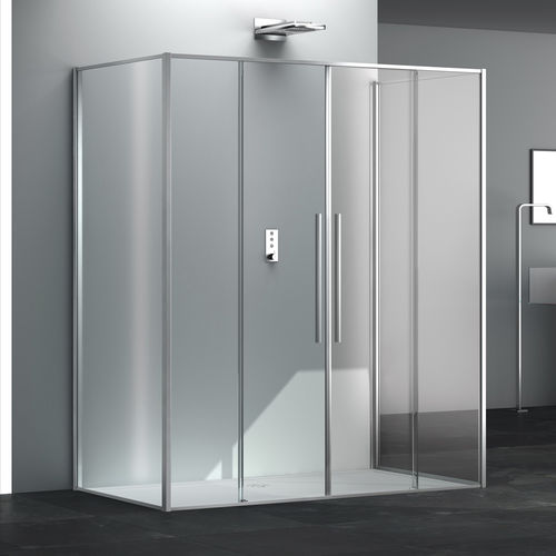 Box doccia in vetro - ZEN P2S+F00+F00 - Megius SpA - in alluminio / in acciaio inossidabile / con porta scorrevole