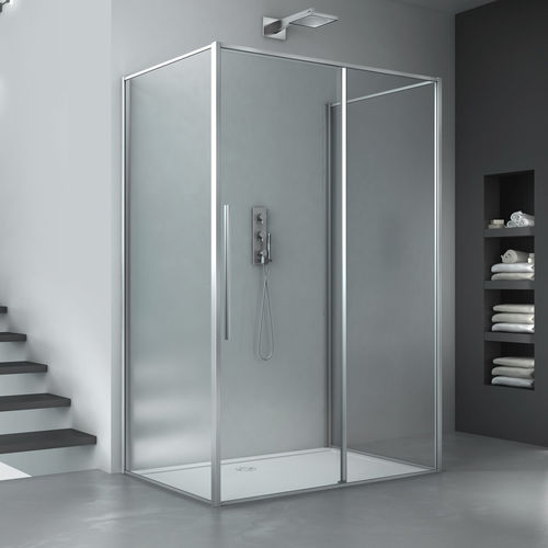 Box doccia in vetro - ZEN P1S+F00+F00 - Megius SpA - in alluminio / in acciaio inossidabile / con porta scorrevole