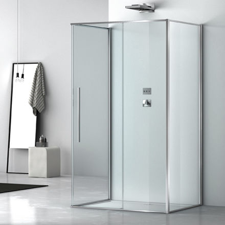 Box doccia in vetro - ZEN A1S+FS0+F00 - Megius SpA - in alluminio / in acciaio inossidabile / con porta scorrevole