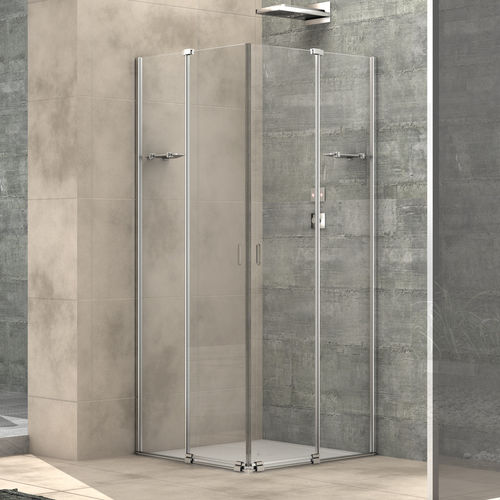 Box doccia in vetro - ILLUSION A12+A12 - Megius SpA - in alluminio / con porta scorrevole / d'angolo