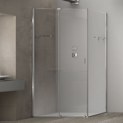 Box doccia in vetro - ILLUSION A1S+FSM - Megius SpA - in alluminio / in acciaio inossidabile / con porta scorrevole