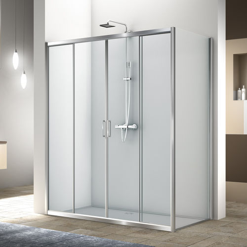 Box doccia in vetro - LIVE P2S+F00 - Megius SpA - in alluminio / con porta scorrevole / d'angolo