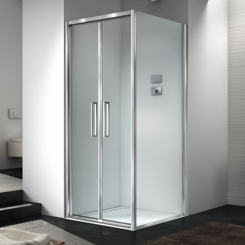 Box doccia in vetro - LIVE TOP SAL+F00 - Megius SpA - in alluminio / con porta pivotante / d'angolo