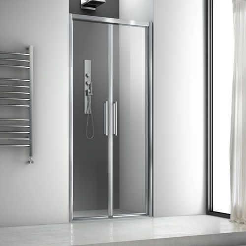 Box doccia in vetro - LIVE TOP SAL - Megius SpA - in alluminio / con porta pivotante / d'angolo