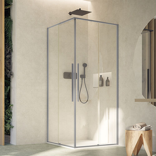 Box doccia in vetro - ZEN PLUS A12+A12 - Megius SpA - con porta scorrevole / angolare / contract