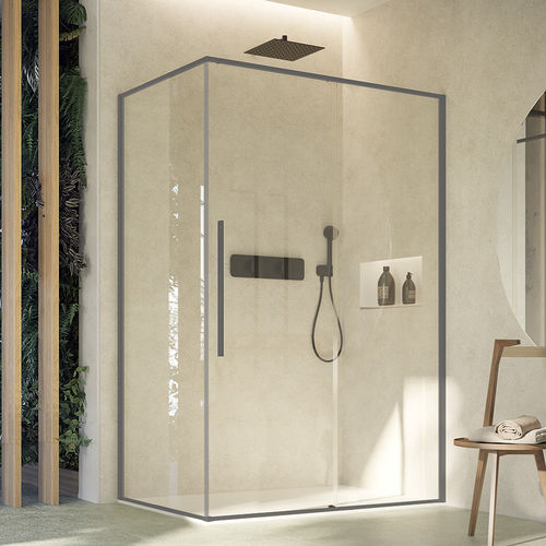 Box doccia in vetro - ZEN PLUS A1S+FS0 - Megius SpA - con porta scorrevole / d'angolo / contract