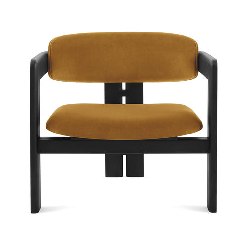 Poltrona contemporanea - 0417  - Gallotti&Radice - in pelle / in tessuto / in frassino