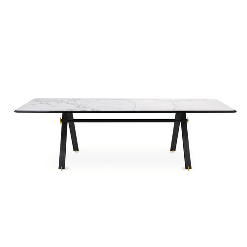 Tavolo contemporaneo - MAAT - Gallotti&Radice - in alluminio anodizzato / in marmo / rettangolare