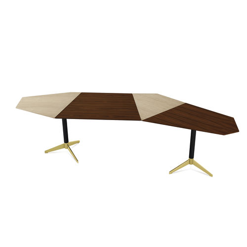 Scrivania contemporanea - ZEN - Gallotti&Radice - in frassino / in legno di rosa / in alluminio anodizzato