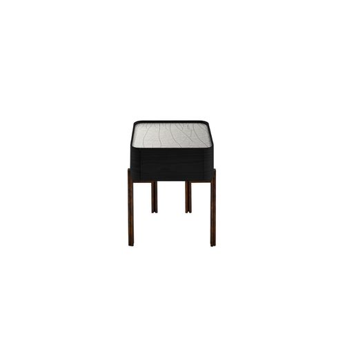 Comodino contemporaneo - TWELVE-C - Gallotti&Radice - in frassino / in ottone / in vetro