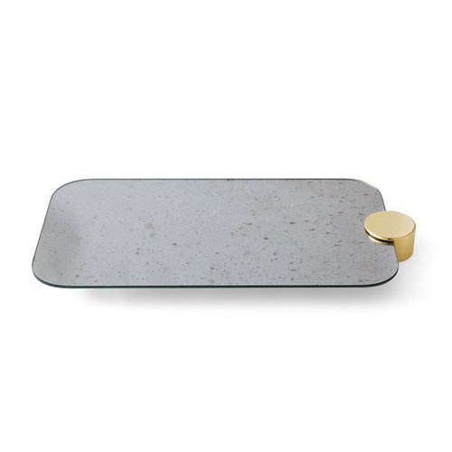 Vassoio di servizio in metallo - ODETTE RECTANGULAR - Gallotti&Radice - in vetro / per uso residenziale