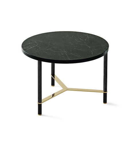 Tavolino basso contemporaneo - COOKIES CIRCLE - Gallotti&Radice - in legno / in marmo / con supporto in alluminio anodizzato
