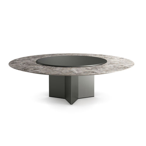 Tavolo contemporaneo - YOL SECT - Gallotti&Radice - in legno / in marmo / con supporto in vetro
