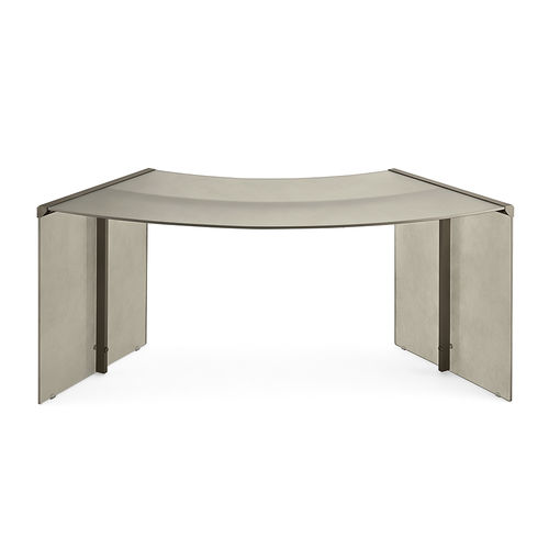 Scrivania da terra - PRESIDENT GOLD EDITION  - Gallotti&Radice - contemporanea / in vetro temprato / curva