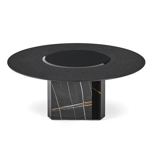 Tavolo contemporaneo - PLATIUM - Gallotti&Radice - in frassino / in vetro / con supporto in marmo