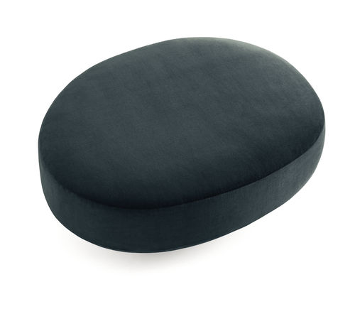 Pouf contemporaneo - AUDREY - Gallotti&Radice - in tessuto / in pelle / ovale