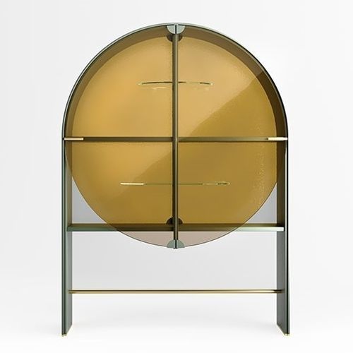 Vetrina contemporanea - SODA - Gallotti&Radice - con piedi alti / in vetro / in legno