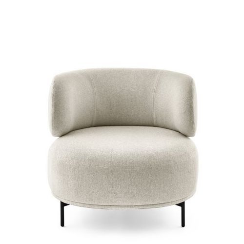 Poltrona contemporanea - AKIKO LOUNGE - Gallotti&Radice - in tessuto / in pelle / in metallo