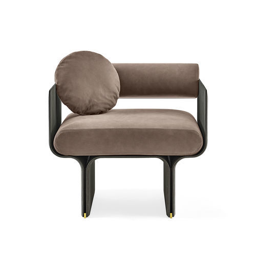 Poltrona contemporanea - Stami Lounge - Gallotti&Radice - in tessuto / in pelle / in legno