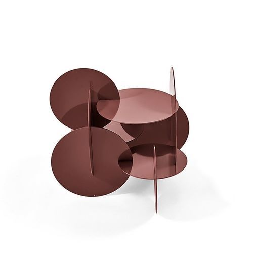 Tavolino basso contemporaneo - Monete - Gallotti&Radice - in metallo laccato / con supporto in metallo / per uso residenziale
