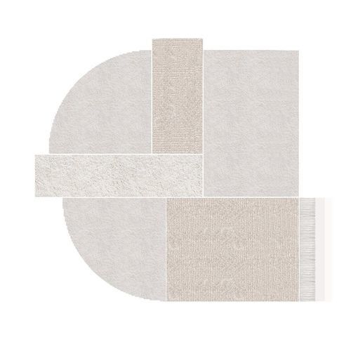 Tappeto contemporaneo - Metaphores - Gallotti&Radice - a motivi / tessuto a mano / beige