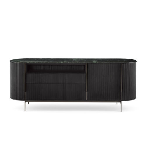 Credenza contemporanea - Kumi - Gallotti&Radice - in legno tinto / in marmo / con cassetti