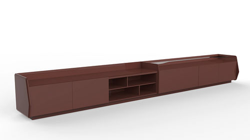 Credenza contemporanea - Gastone Low - Gallotti&Radice - in legno laccato brillante / in marmo / con ripiano