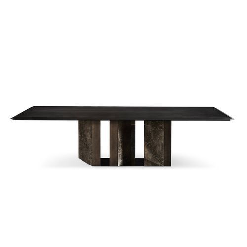 Tavolo contemporaneo - PLATIUM W - Gallotti&Radice - in frassino / con supporto in acciaio inossidabile / con supporto in legno