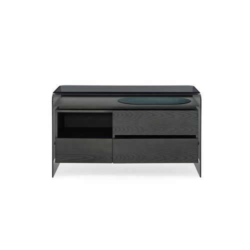 Cassettone contemporaneo - HOLLY COM&Ograve; - Gallotti&Radice - in frassino / in legno tinto / in vetro fumè