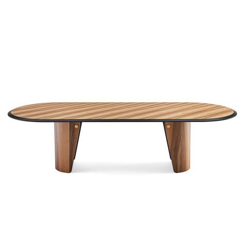Tavolo contemporaneo - MANTO - Gallotti&Radice - in noce / con supporto in legno / ovale