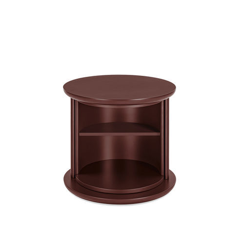 Comodino contemporaneo - Hide&Seek Mini - Gallotti&Radice - in legno laccato brillante / con supporto in legno laccato / rotondo
