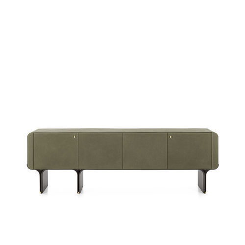 Credenza contemporanea - STAMI - Gallotti&Radice - in ottone / in pelle / in legno