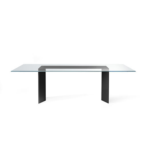 Tavolo da riunione contemporaneo - DOLM - Gallotti&Radice - in vetro / con supporto in legno / con supporto in vetro temperato