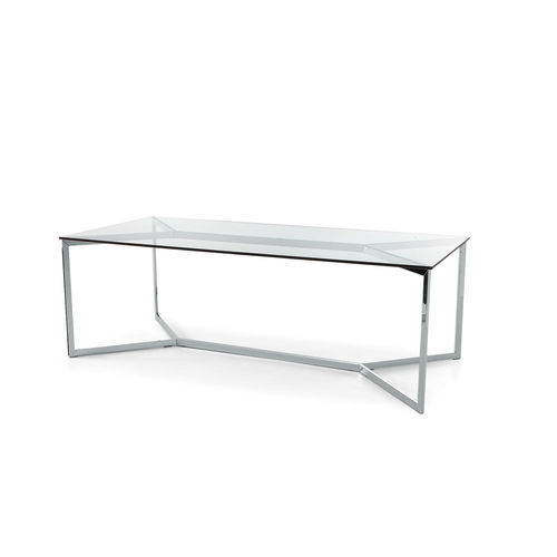 Tavolo da riunione contemporaneo - CARLOMAGNO - Gallotti&Radice - in vetro / con supporto in acciaio inossidabile / rettangolare