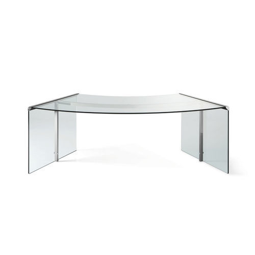 Scrivania da terra - President Junior - Senior - Gallotti&Radice - contemporanea / in vetro temprato / curva