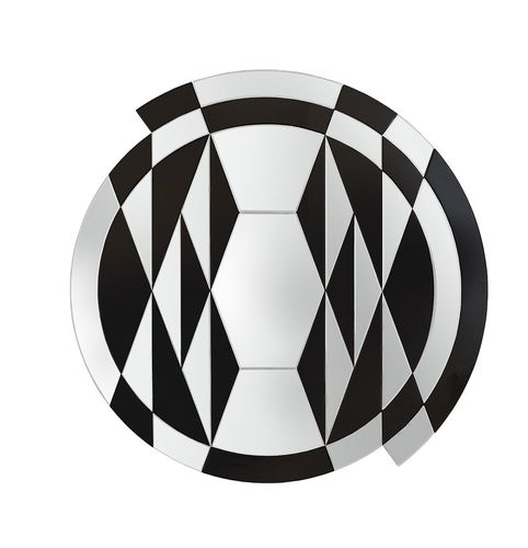 Specchio a muro - BLACK&WHITE BEAT - Gallotti&Radice - contemporaneo / rotondo / nero