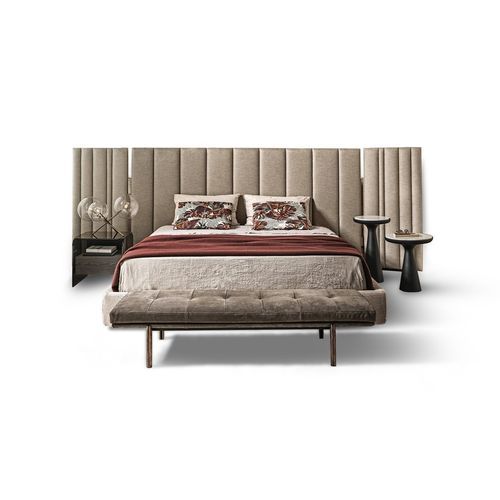Letto matrimoniale - YUKI - Gallotti&Radice - contemporaneo / imbottito / con testiera
