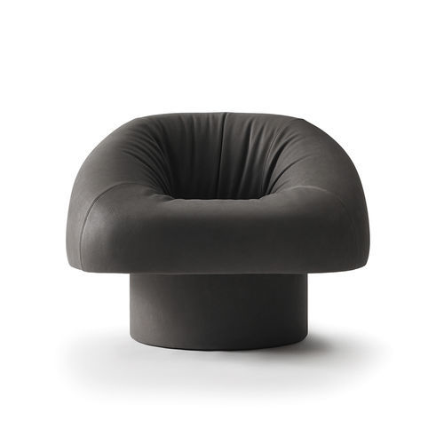 Poltrona contemporanea - OLIVIA - Gallotti&Radice - in pelle / in tessuto / in legno