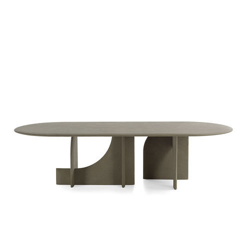 Tavolo contemporaneo - Selce-T - Gallotti&Radice - in metallo verniciato / in pietra naturale / con supporto in pietra