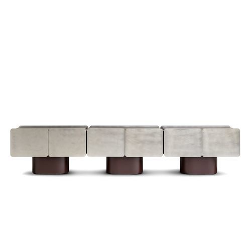 Credenza contemporanea - Admira - Gallotti&Radice - in legno laccato / in vetro laccato / in vetro temprato