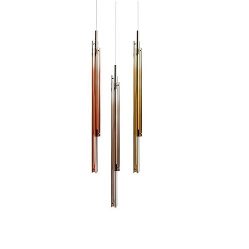 Lampada a sospensione - Tratto - Gallotti&Radice - in nichel / in cristallo / contemporanea
