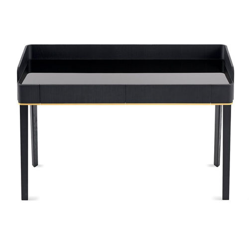 Scrivania da terra - SOHO - Gallotti&Radice - contemporanea / in ottone lucidato / in pelle