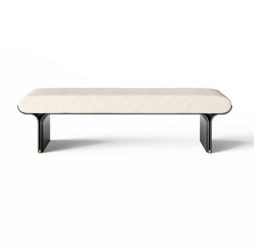 Divanetto imbottito contemporaneo - STAMI - Gallotti&Radice - in tessuto / in legno laccato / in pelle