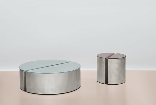 Tavolino basso moderno - CAUCE - Gallotti&Radice - in alluminio / in acciaio / in vetro laccato