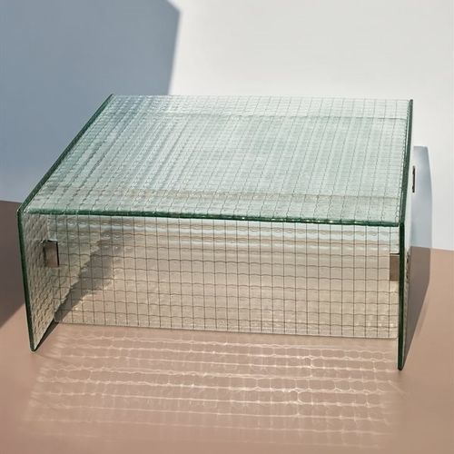 Tavolino basso contemporaneo - OMMI - Gallotti&Radice - in acciaio inossidabile lucido / in vetro / con supporto in acciaio inossidabile lucido
