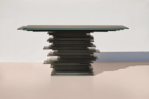 Consolle design originale - ELEGE - Gallotti&Radice - in vetro / con supporto in vetro / rettangolare