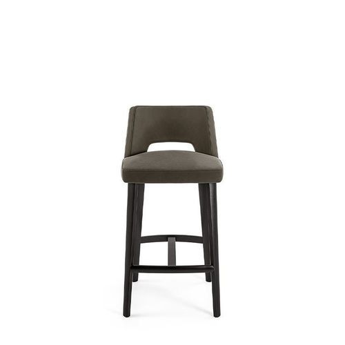 Sgabello da bar contemporaneo - THEA - Gallotti&Radice - in tessuto / con supporto in quercia / con 4 gambe